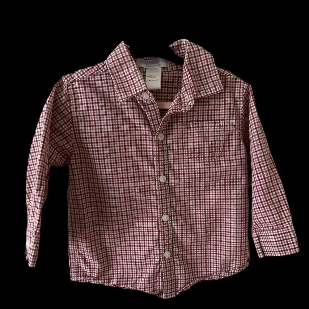 EUC Janie and Jack toddler dress shirt 12-18m